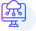 Talos Family Symbol für Internetschutz mit Wolke, Monitor und Schloss