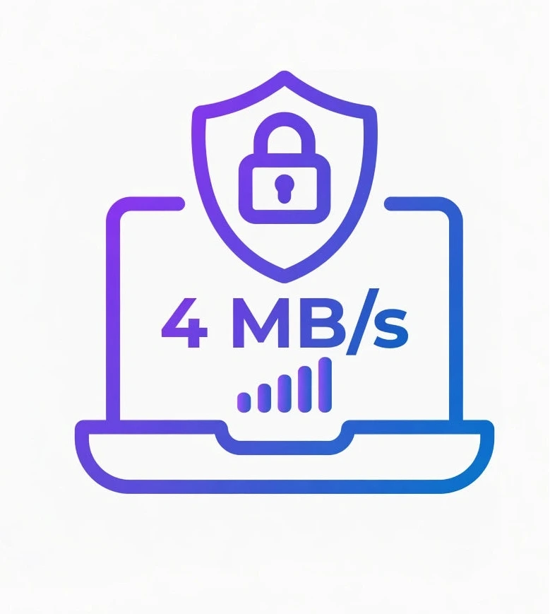 1 month subscription for VPN 4 MB/s